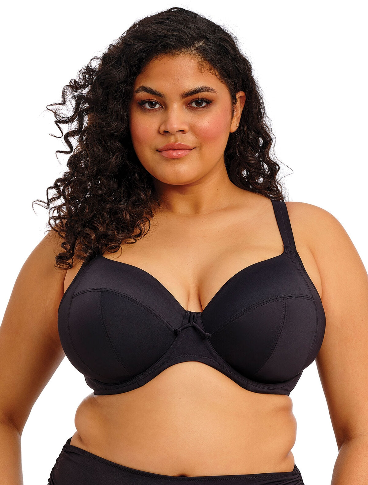 Plain Sailing Black Underwire Plunge Bikini Top