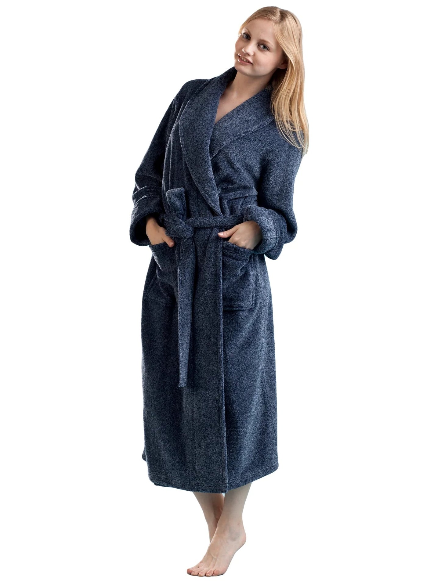 Heathered Fleece Long Robe