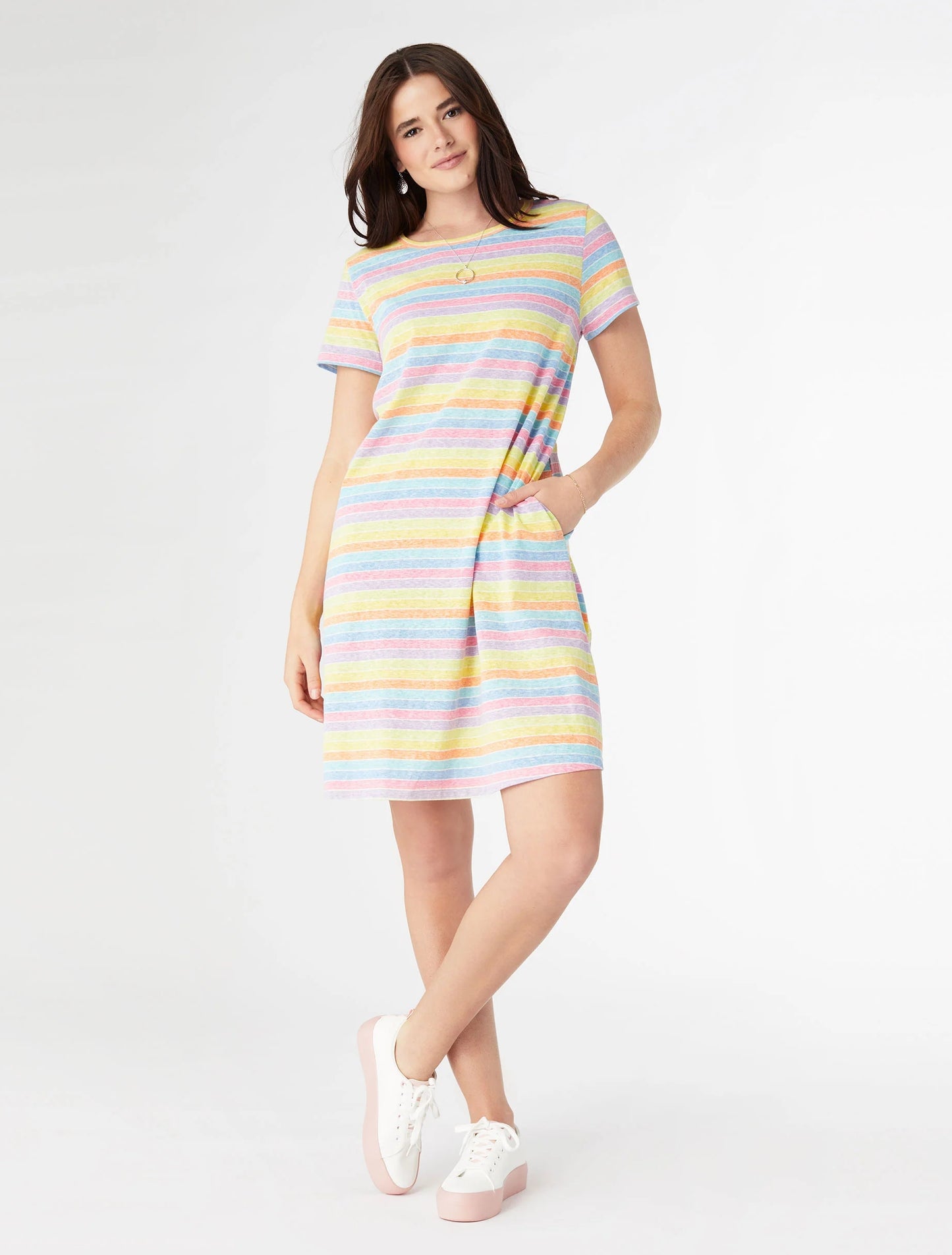 Mollie Striped T-Shirt Dress