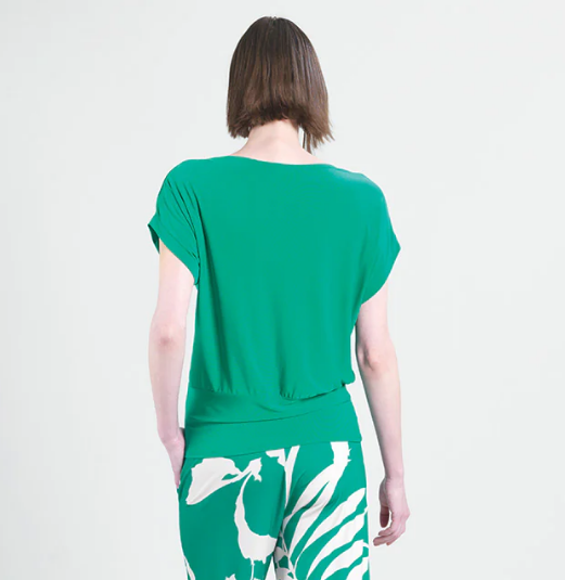 Dolman Short Sleeve Top - Emerald