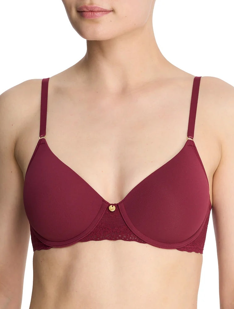 Bliss Perfection Contour Underwire Bra in Dark Cherry
