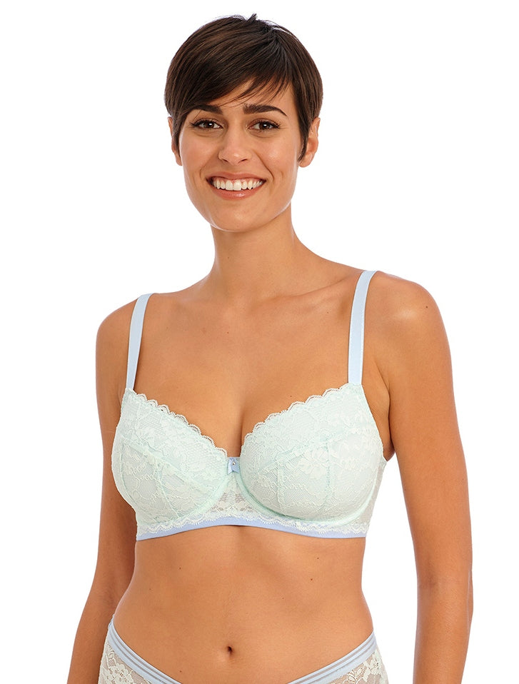 Offbeat Padded Half Cup Bra in Pure Water