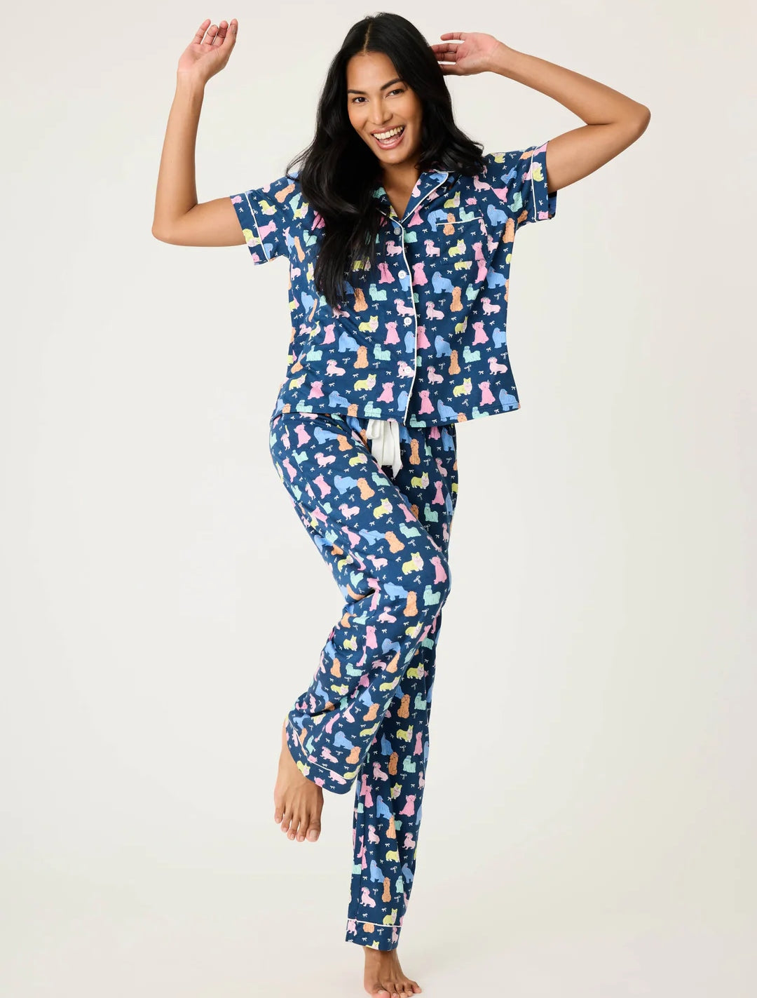 Whimsy Dog Navy PJ Set