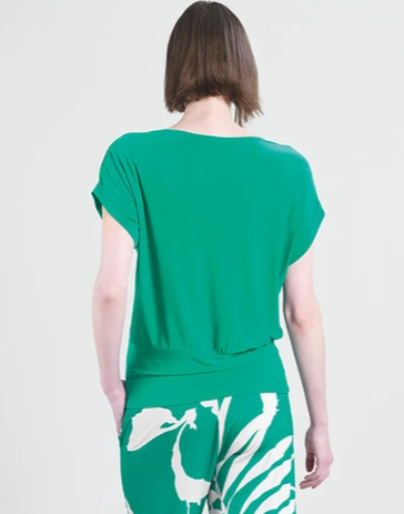 Dolman Short Sleeve Top - Emerald
