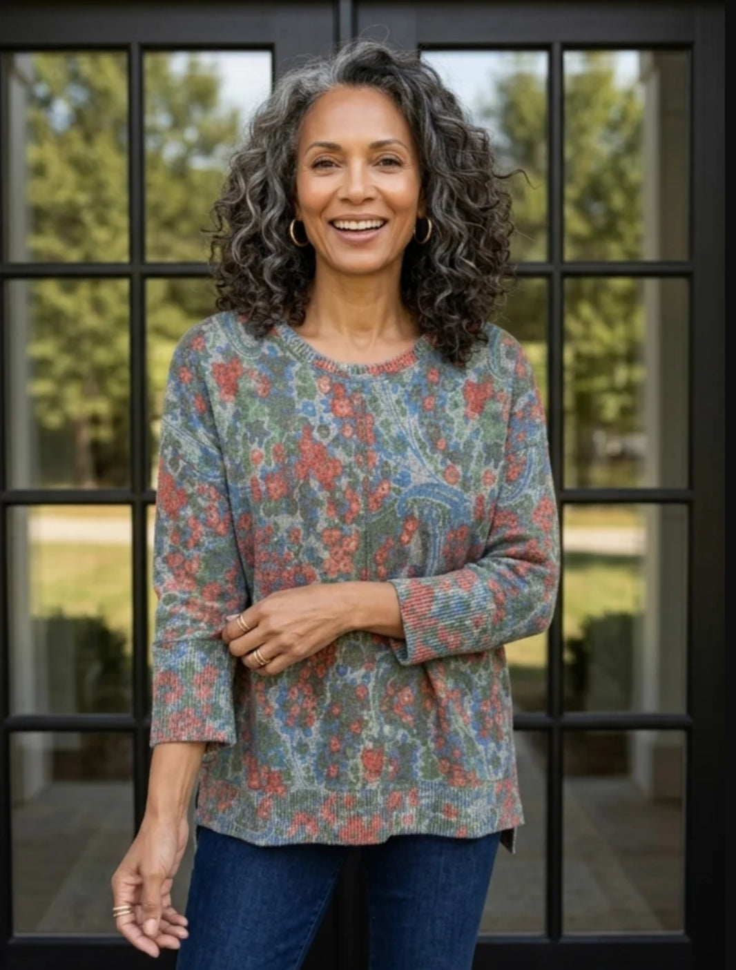 Super Soft Fleece Paisley Pullover
