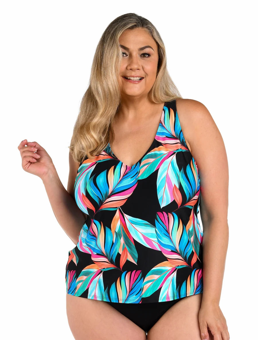 Moonlit Leaf Underwire Crossback Tankini