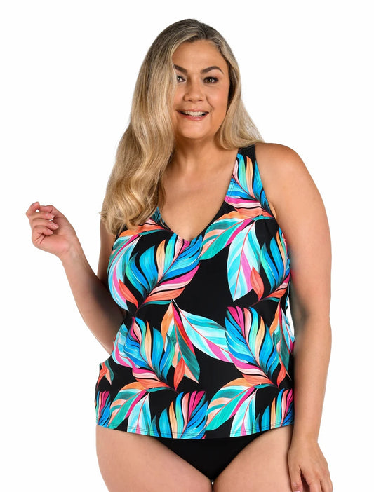 Moonlit Leaf Underwire Crossback Tankini