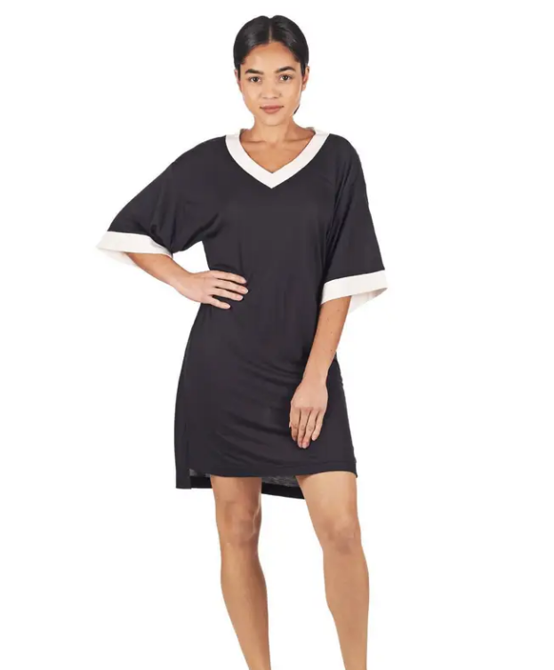 Contrast Trim Modal Sleepshirt