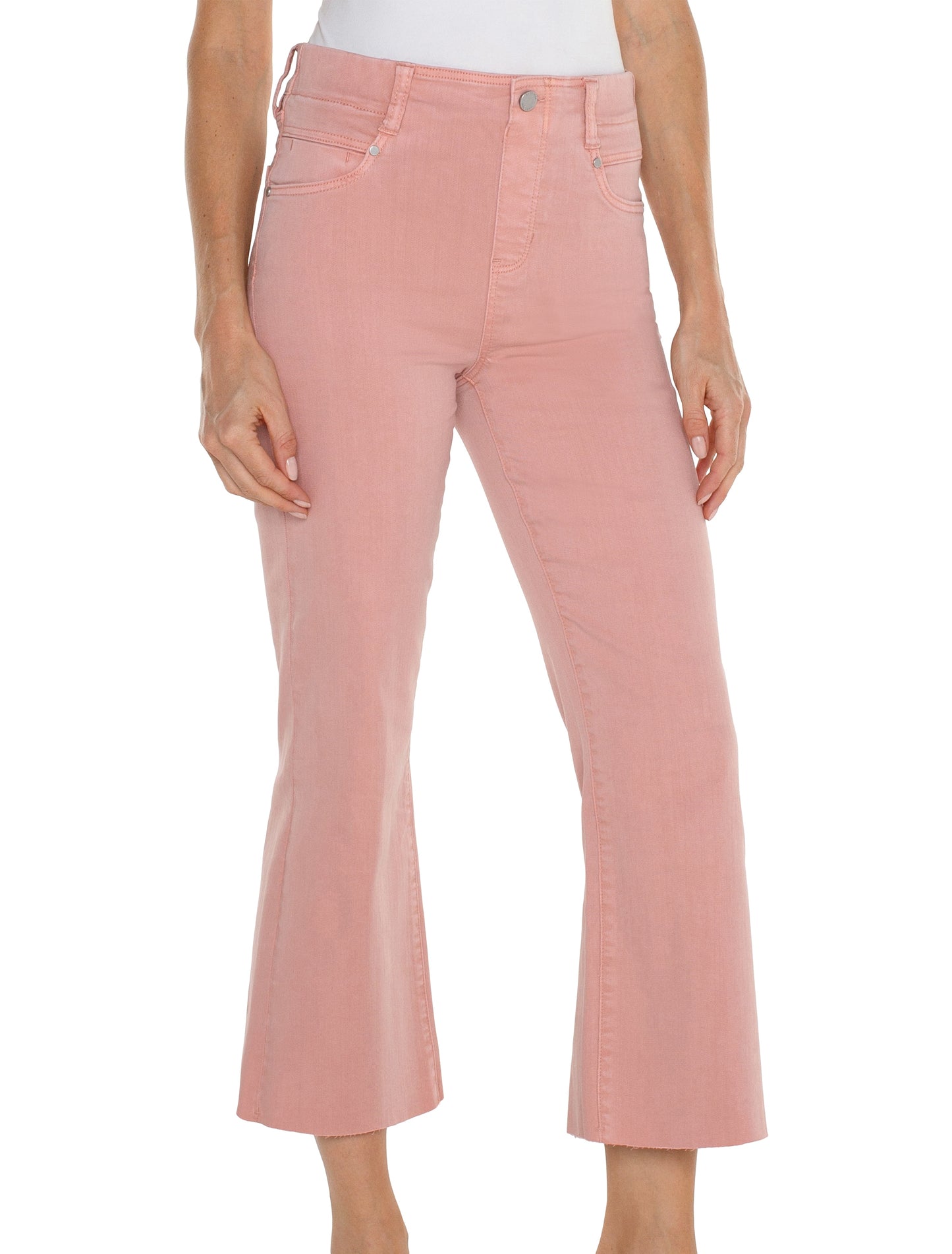 Gia Glider Crop Flare Jeans with Back Pleat
