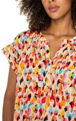Short Sleeve Popover Dolman Top