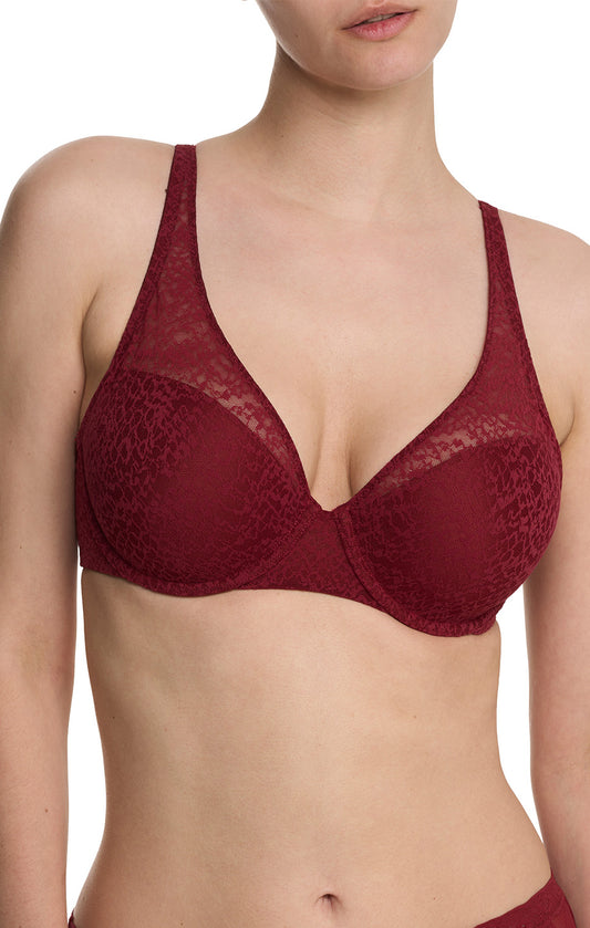Pretty Smooth Full Fit Contour Underwire Bra in Dark Red