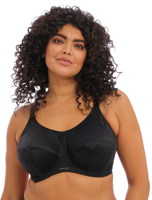 Energise EL8041 black underwire sports bra