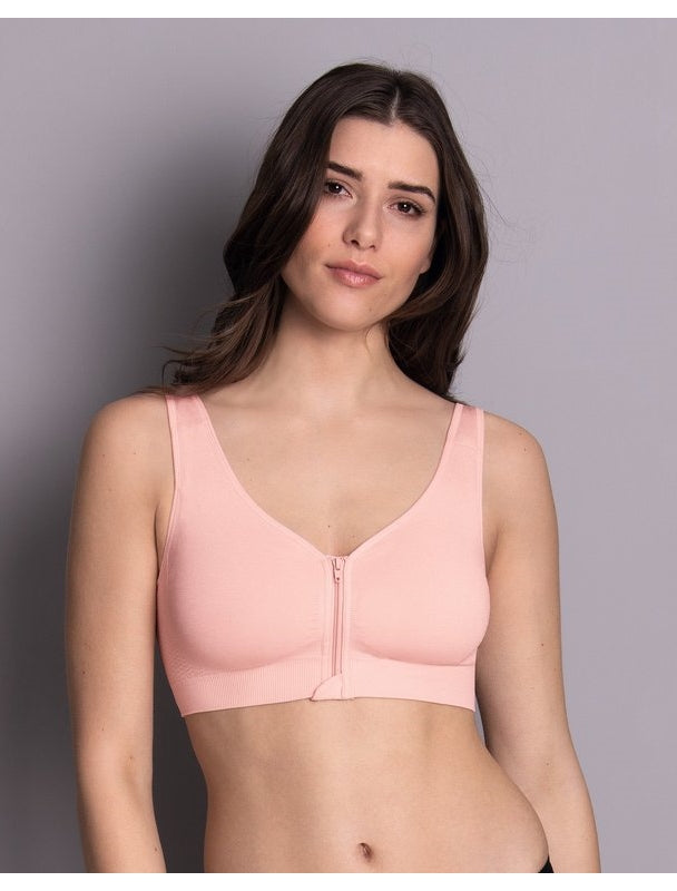 Lynn Post Mastectomy Zip Front Wireless Bra