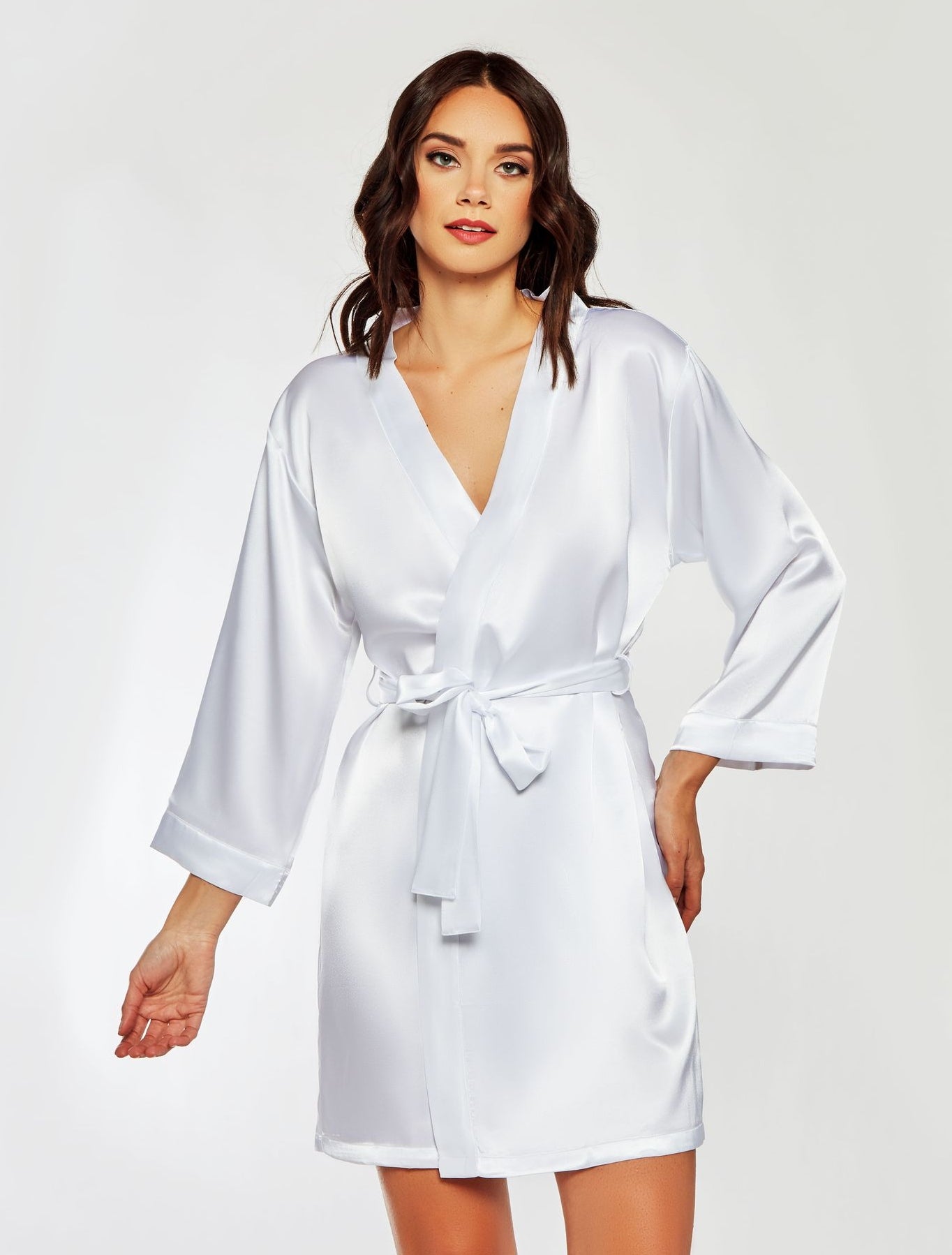 Satin Marina Short Robe