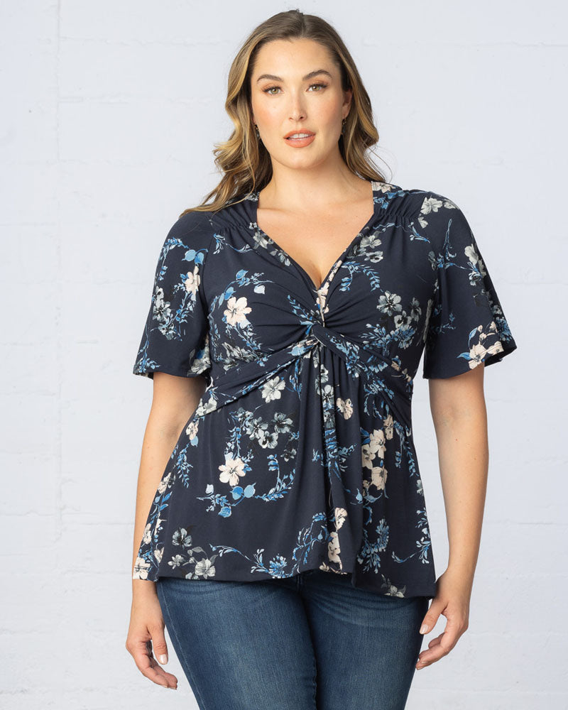 Abby Twist Front Top - Plus Size