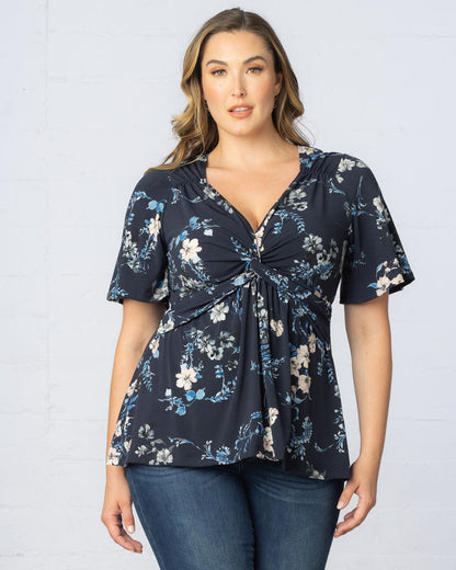 Abby Twist Front Top - Plus Size