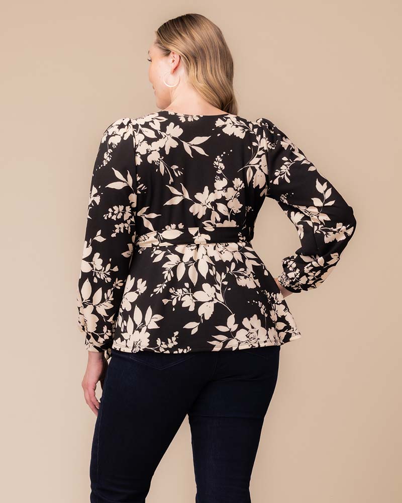 Natasha Long Sleeve Wrap Top