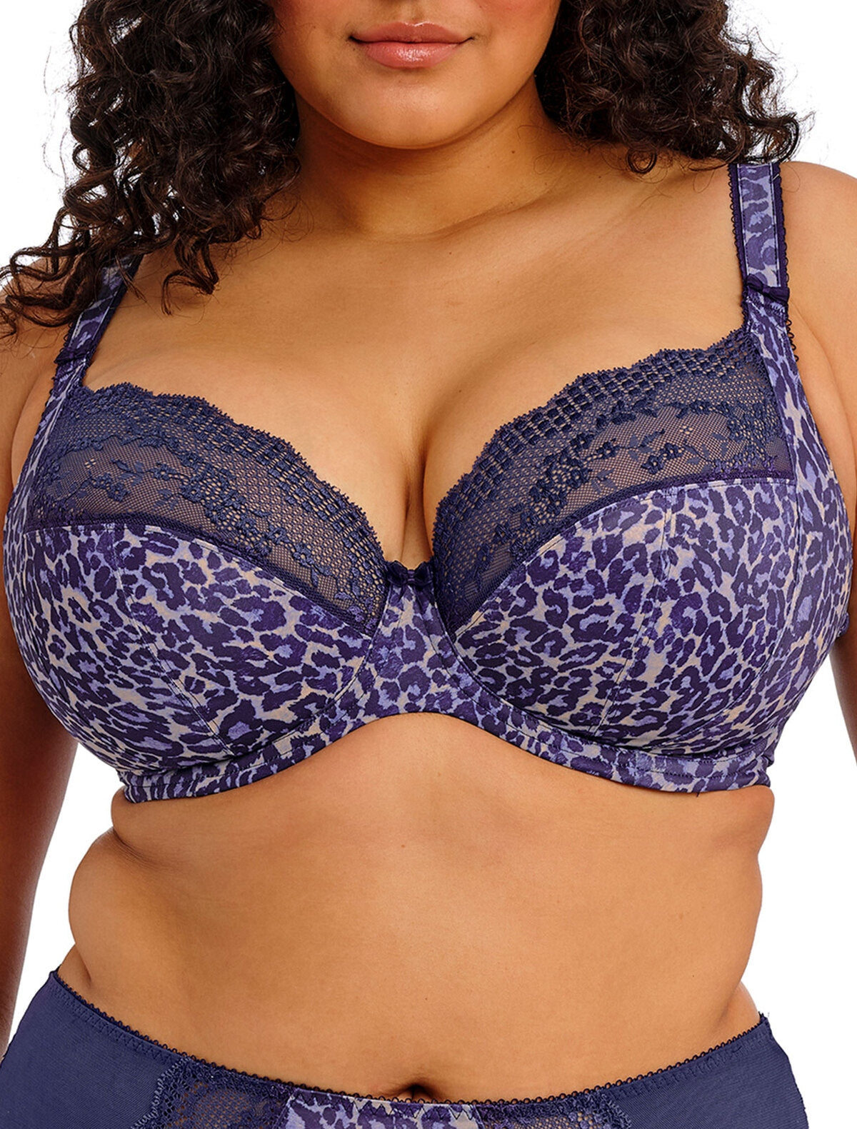 Lucie Plunge Stretch Bra in Midnight