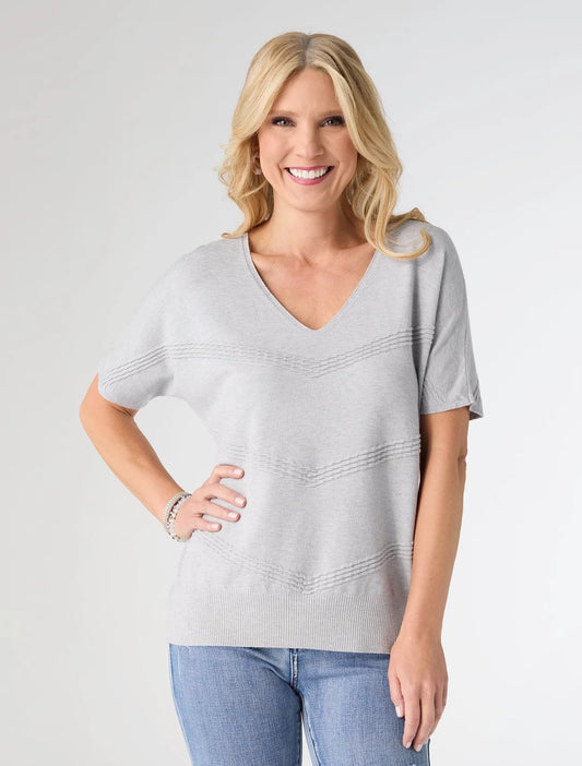 Lightweight Heavenly-Luxe Short Sleeve V-Neck Sweater