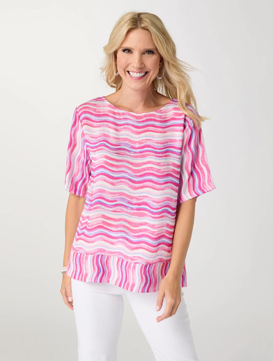 Luciana Banded Bottom Top