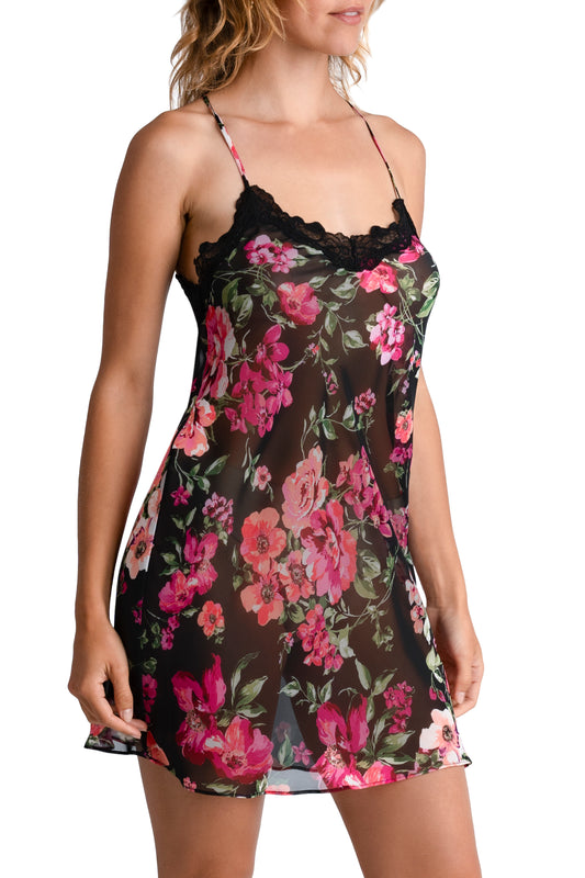 Beautiful Stranger Floral Chiffon Chemise