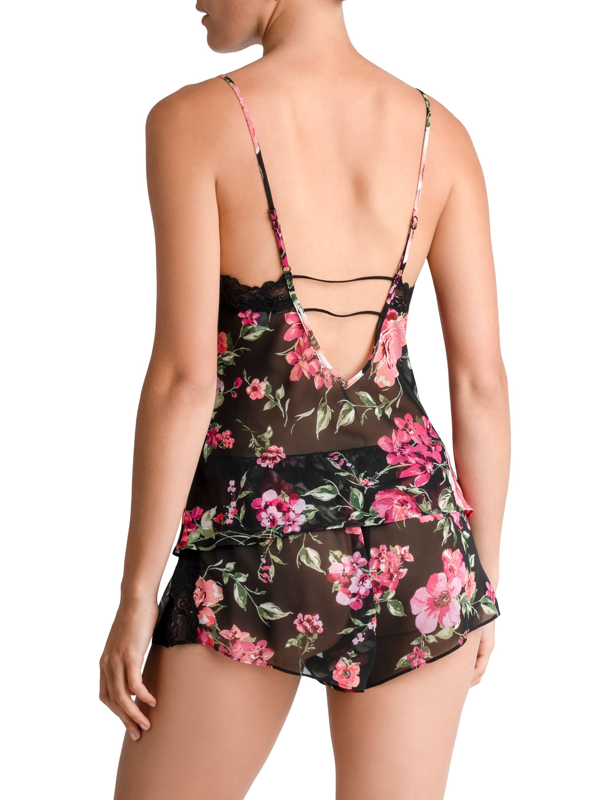 Beautiful Stranger Floral Chiffon Cami and Tap Set