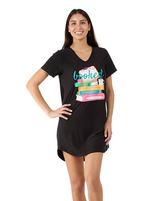 I'm Totally Booked V-Neck Nighshirt