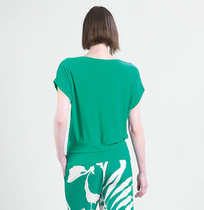 Dolman Short Sleeve Top - Emerald