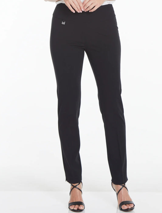 Wide Band Elastic Waist Pull-On Ankle Pant