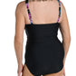 Midnight Orchid Wrap Front One Piece