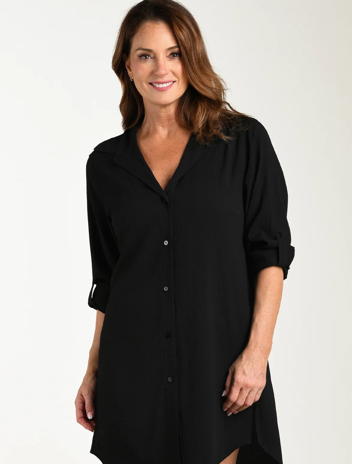Woven Covers Button Down Tunic