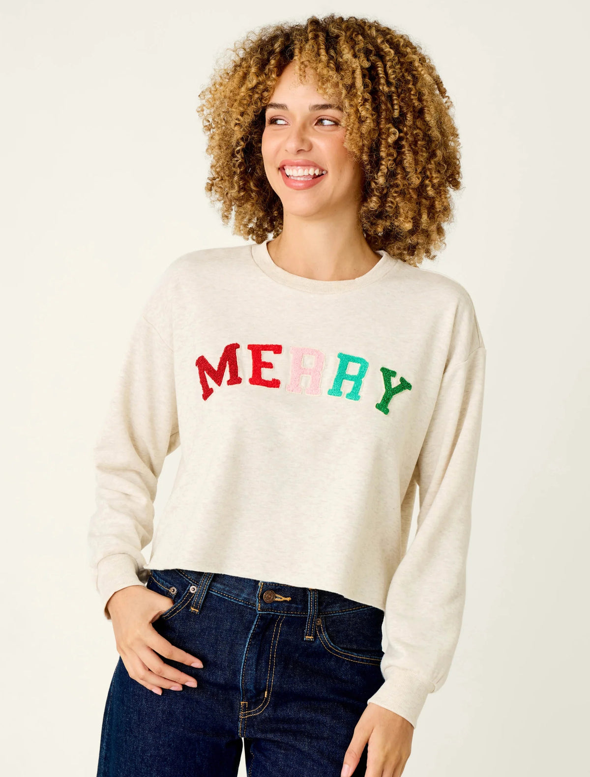 Very Merry Bouclé Merry Sweatshirt