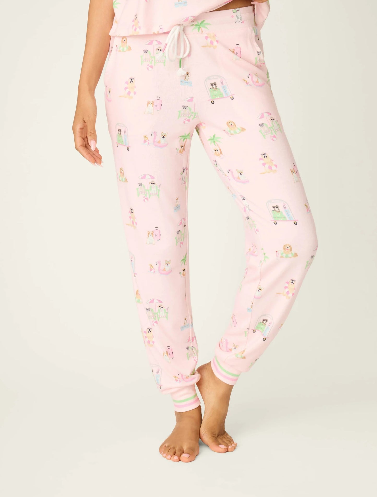 Pupcation Palms Sunnies & Sunshine Banded Pants