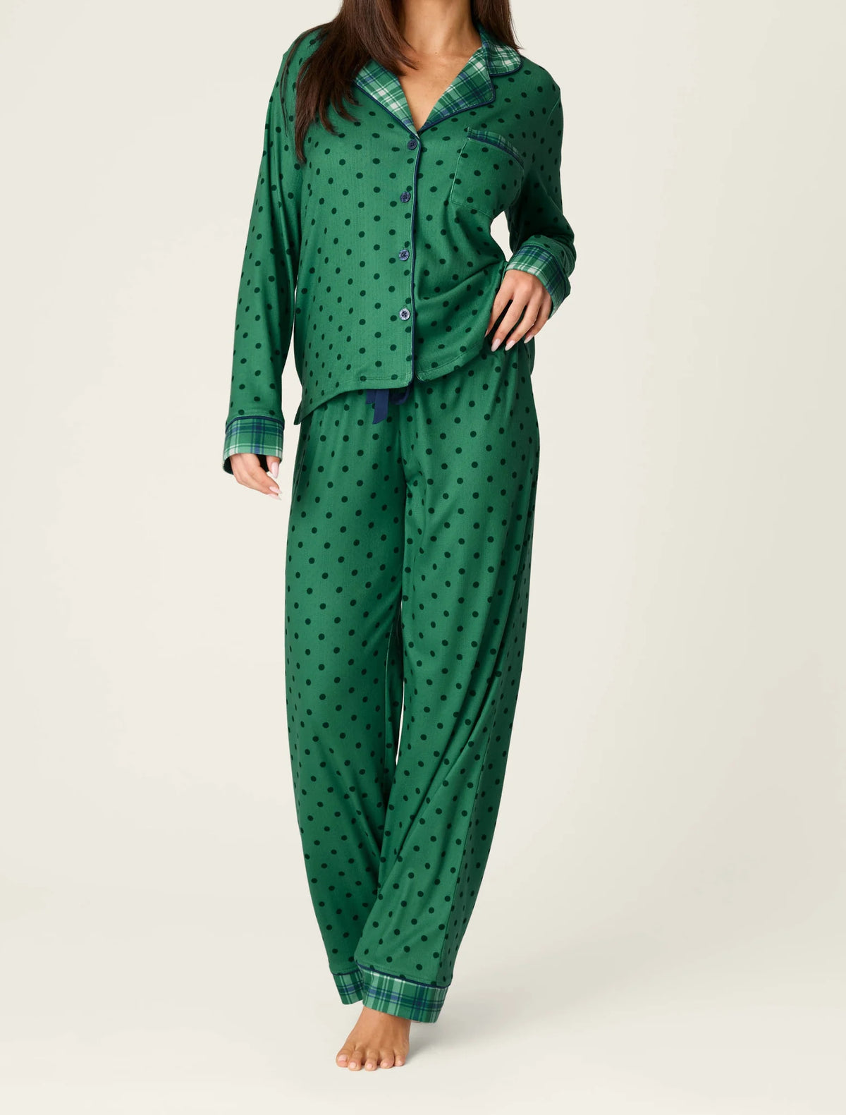 Plaid About You Polka Dots & Plaid PJ Set