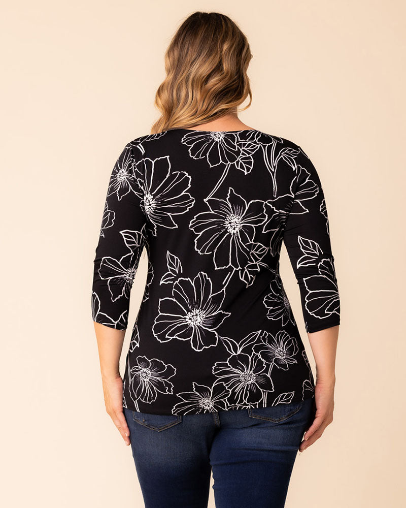 Femme Fatale Faux Wrap Top - Plus Size