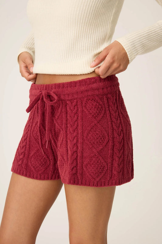 Short Cozy Chenille Cable Knit