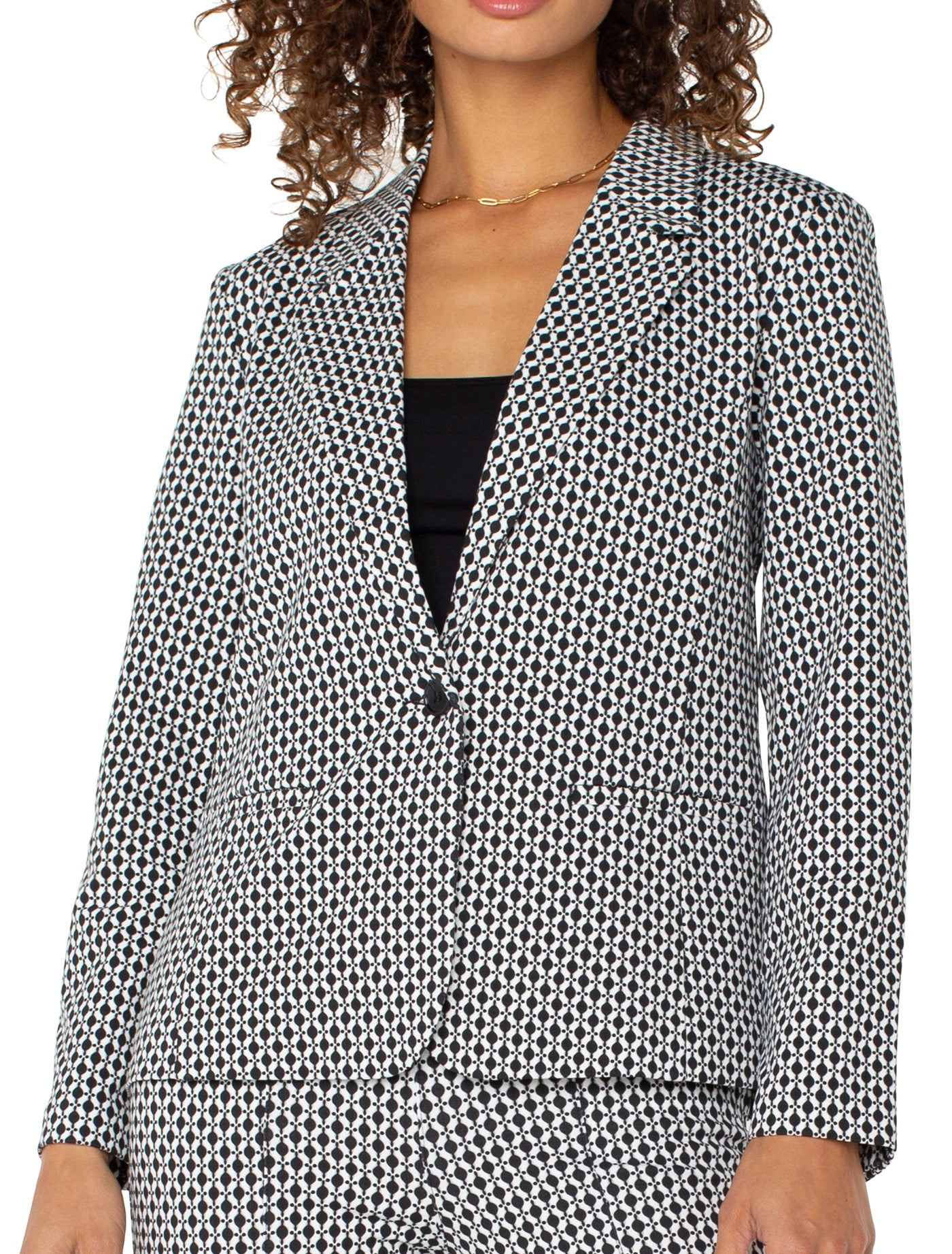 Fitted Blazer in Batik Print