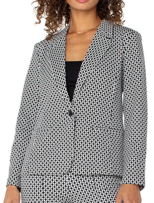 Fitted Blazer in Batik Print