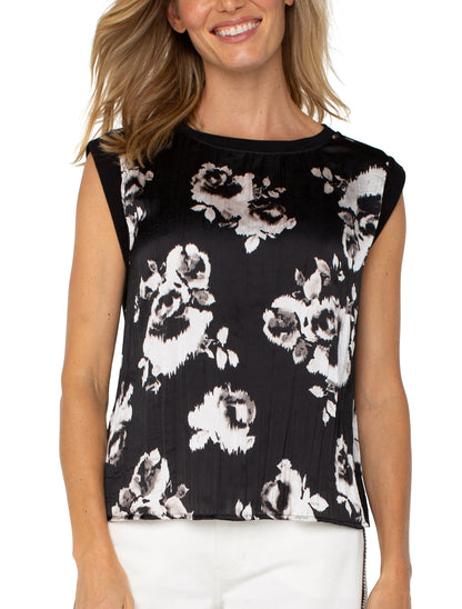 Sleeveless Woven Knit Top