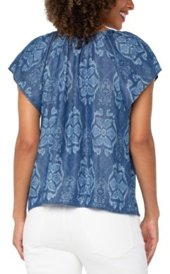 Flutter Sleeve Woven Top