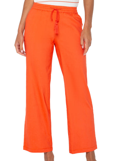 Pull on Drawstring Wide Leg Pants