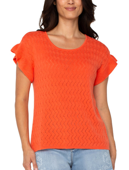 Flutter Sleeve Dolman Sweater