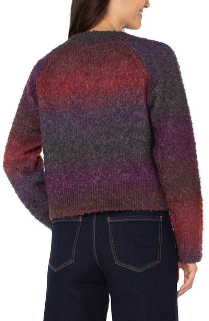 Raglan Button Front Cardigan Sweater