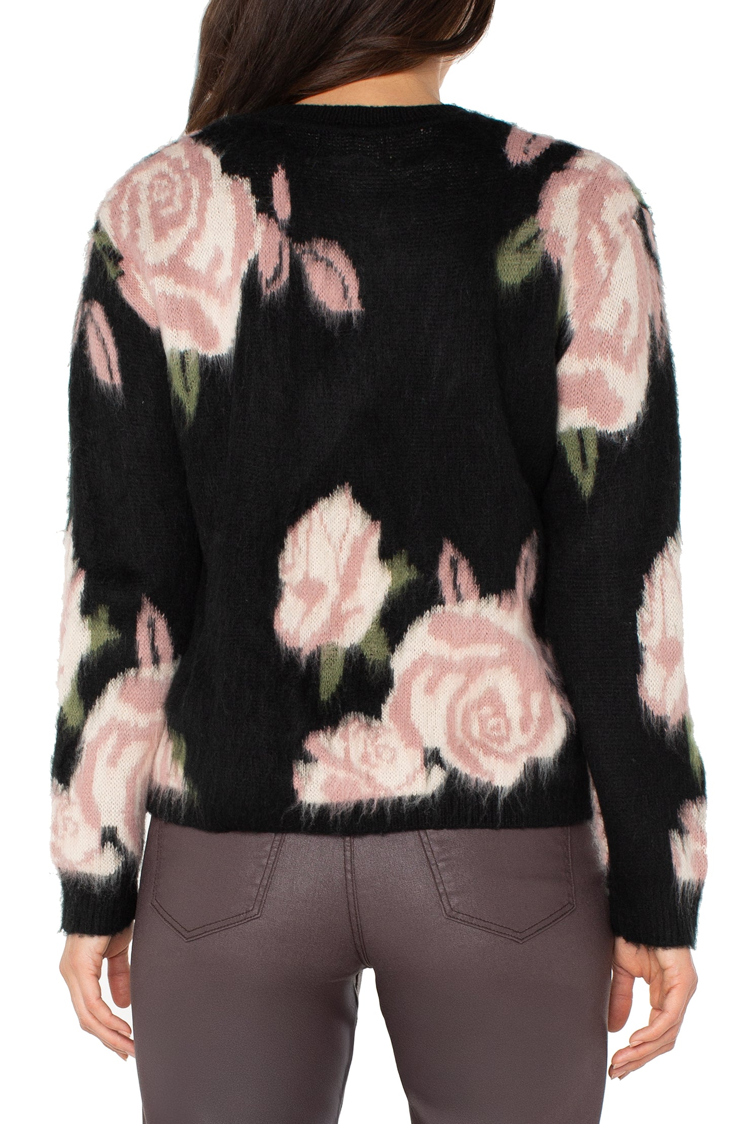 Long Sleeve Crew Neck Dropped Shoulder Sweater
