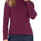 Long Sleeve Mock Neck Knit Top w/ Button Detail