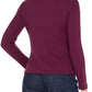 Long Sleeve Mock Neck Knit Top w/ Button Detail