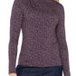 Long Sleeve Mock Neck Knit Top w/ Shirring