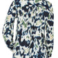 Long Sleeve Button Front Shirred Woven Blouse