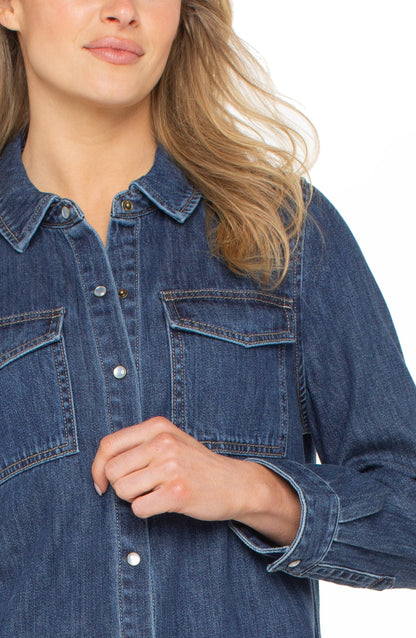 Denim Shirt with Pockets