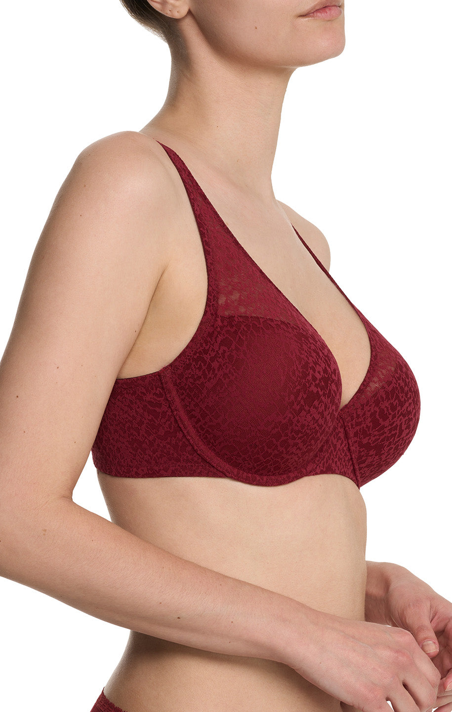 Pretty Smooth Full Fit Contour Underwire Bra in Dark Red